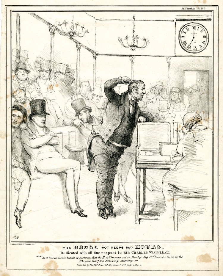 'The House Wot Keeps Bad Hours', John Doyle, 18 July 1831 © The Trustees of the British Museum