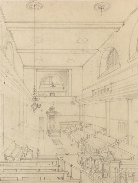 R. W. Billings, ‘The Temporary House of Commons as fitted up in 1835’, (c) Palace of Westminster, WOA 15.