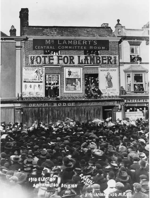 After the South Molton election of 1910, via http://sophialambert.com/familyhistory/CHAPTER8.htm