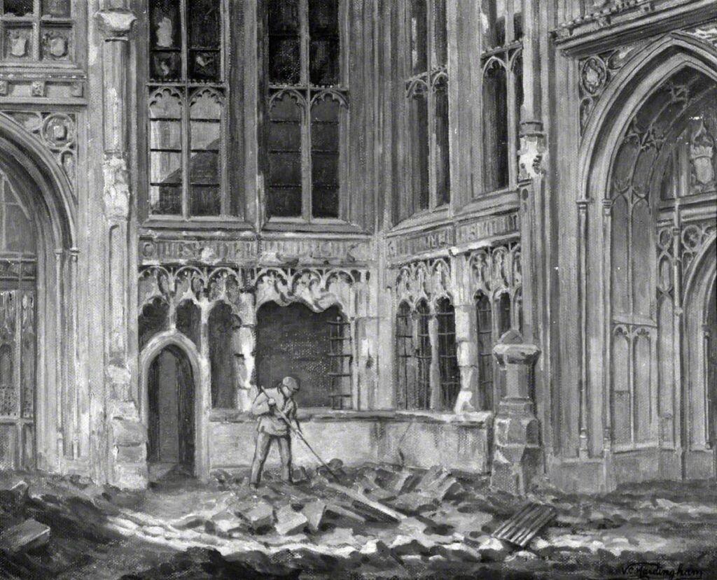 ‘London’s Latest Ordeal’: the Blitz and rebuilding of the House of Commons Chamber