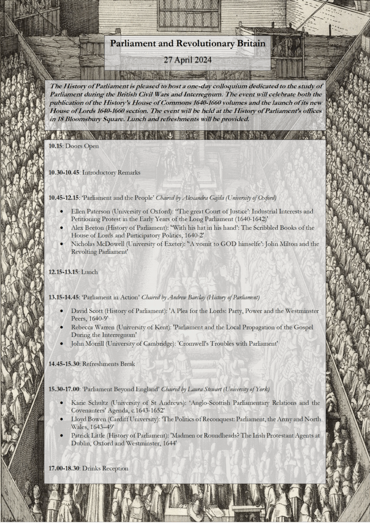 Crisis? What Crisis? Parliament and Revolutionary Britain