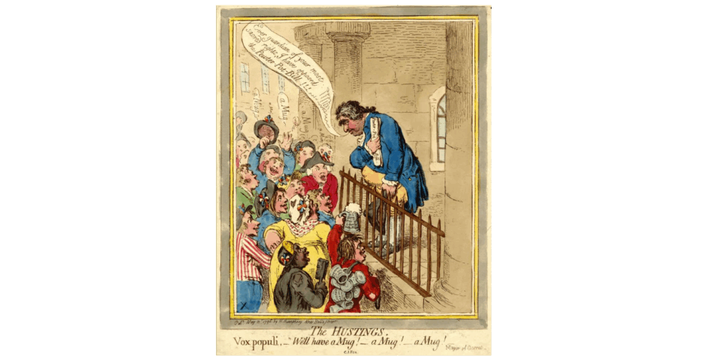 Hustings and leadership debates 18th-century style