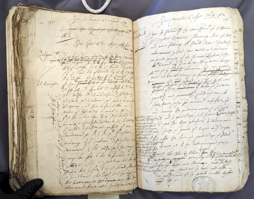 Marginalizing the Lords Journals, 1640-9