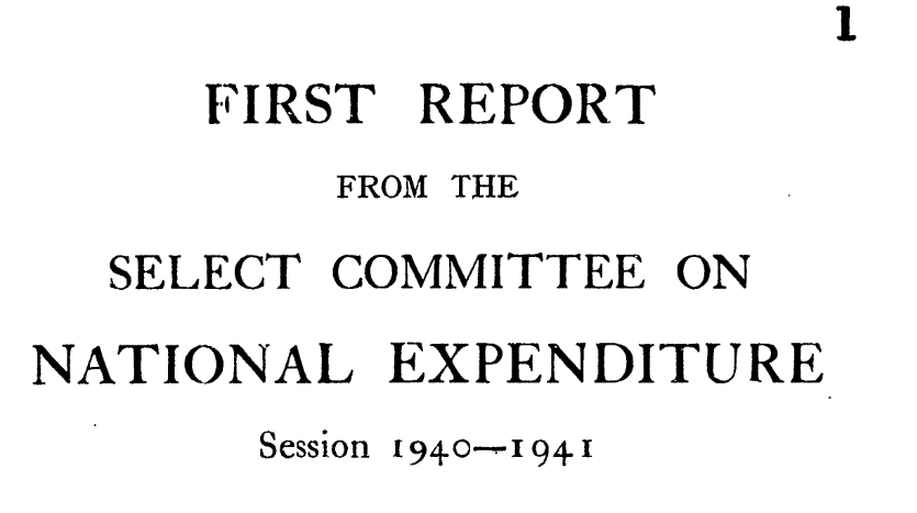 Scrutinising Wartime Britain: The Commons Committees on National Expenditure 1917-20 and 1939-45