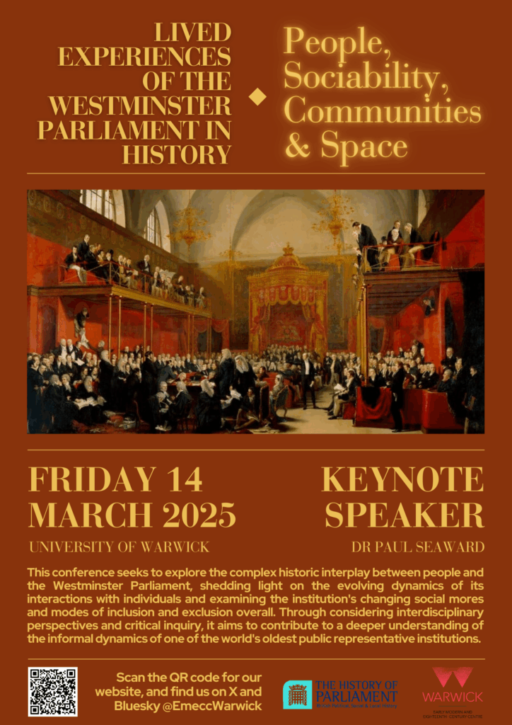 Lived experiences of the Westminster Parliament in history: People, sociability, communities and space